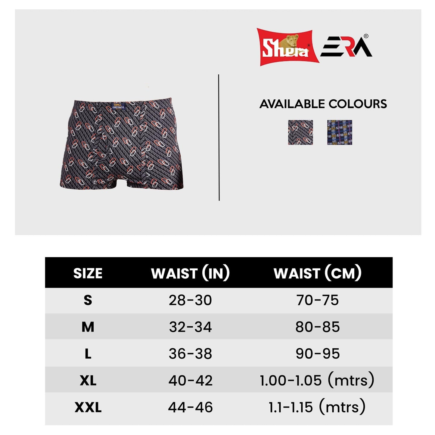 Shera Comate Long Comate Pure Cotton Super Soft & Breathable Printed MiniTrunk - Combo