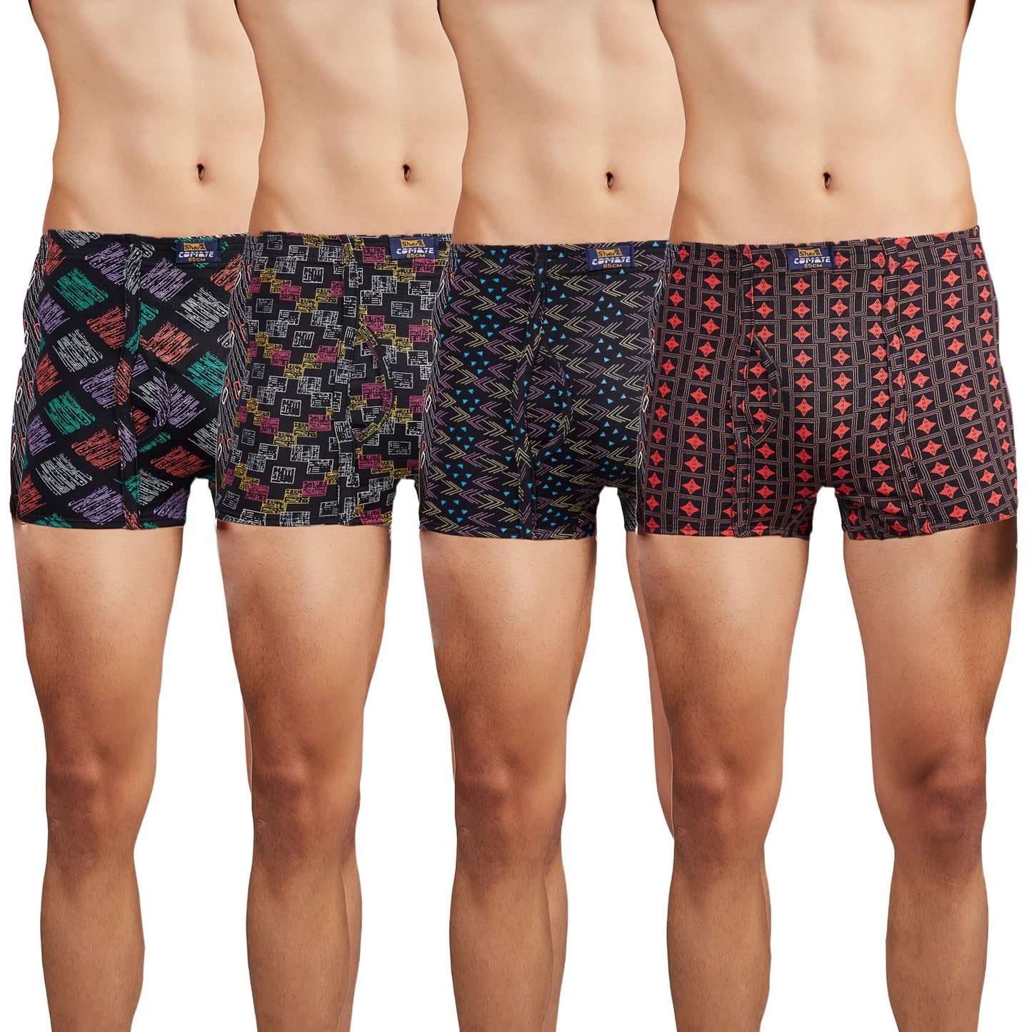 Shera Comate Long Comate Pure Cotton Super Soft & Breathable Printed MiniTrunk - Combo