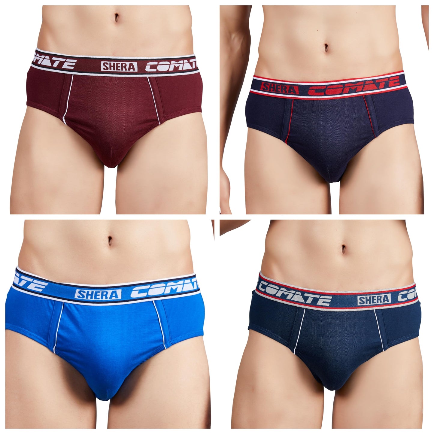 Shera Smart Cut Smart Pure Cotton Super Soft & Breathable Solid Cut Brief - Combo