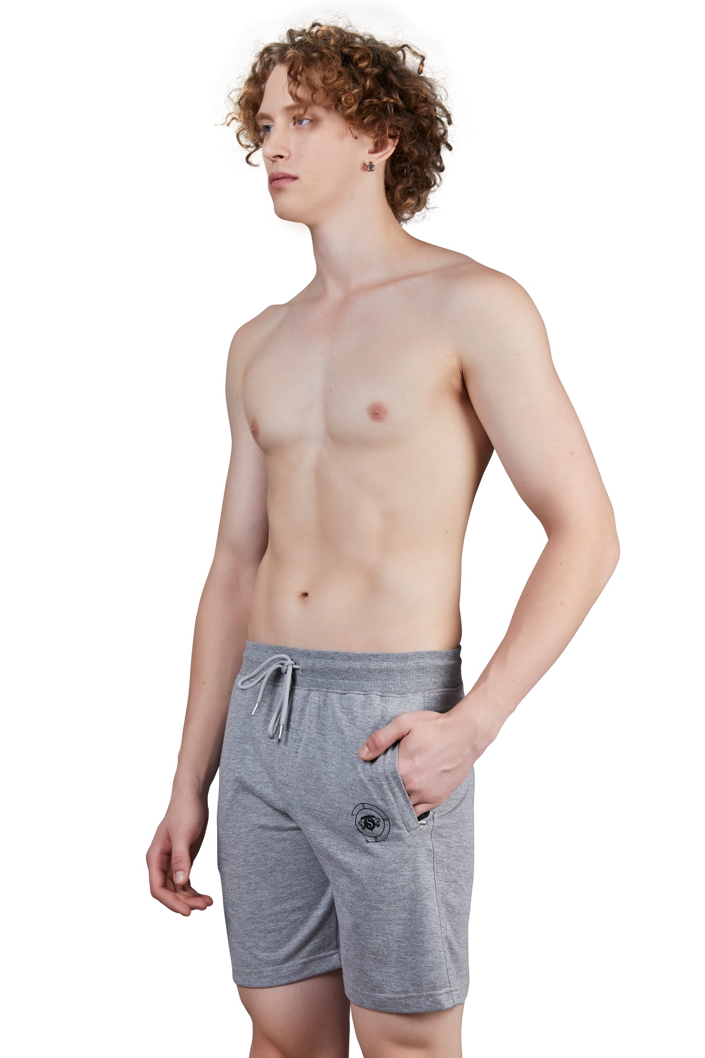 Enjoy Men's Cotton Shorts with Back Pocket (Grey Melange)