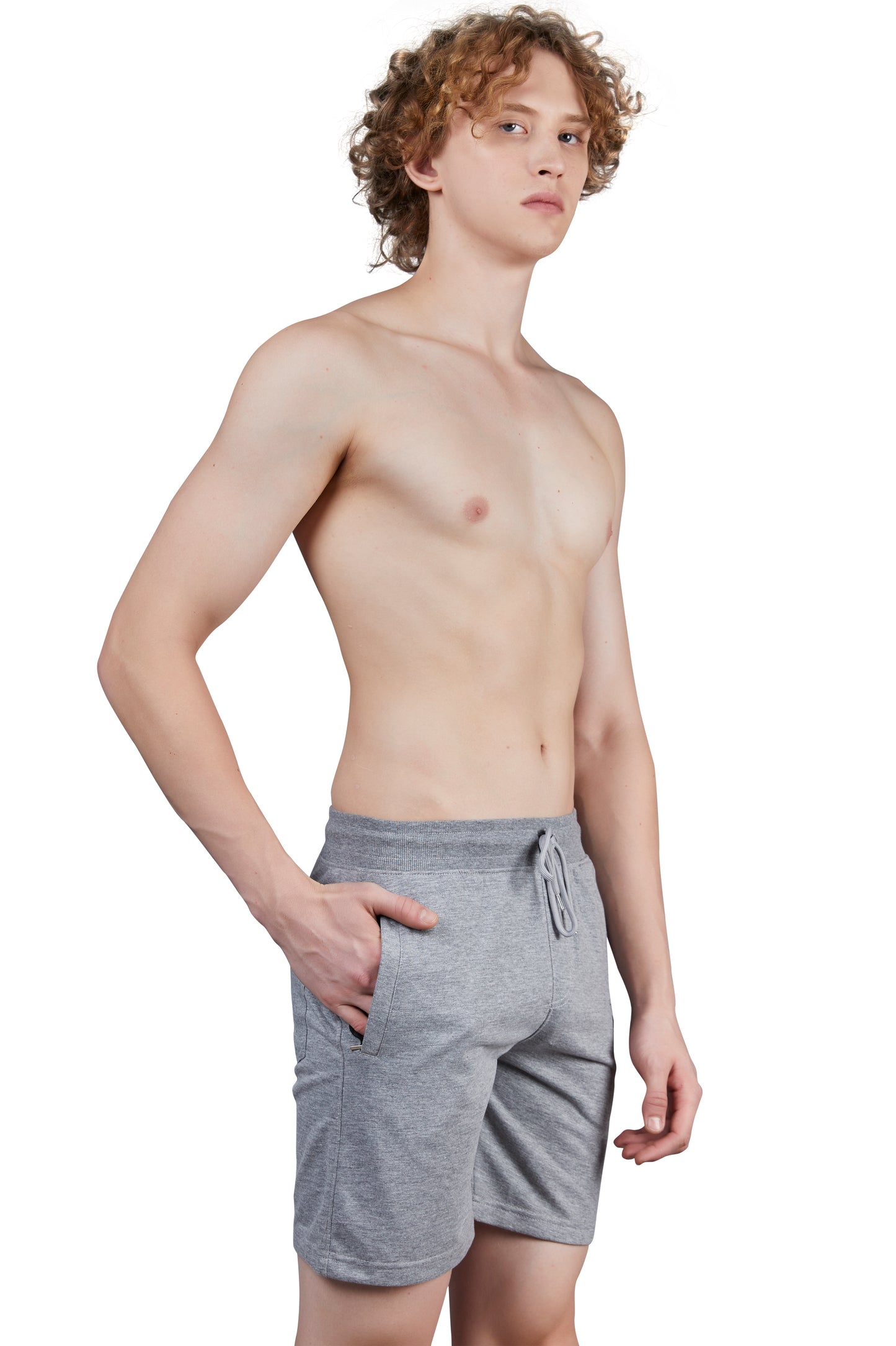 Enjoy Men's Cotton Shorts with Back Pocket (Grey Melange)