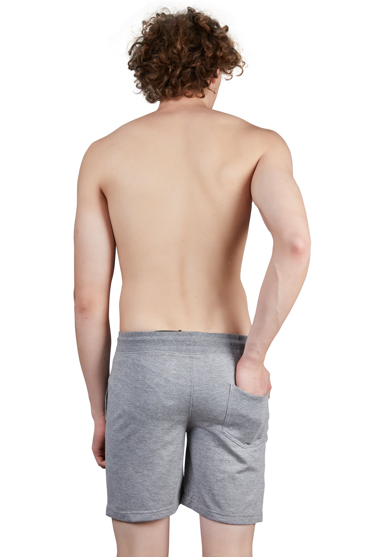 Enjoy Men's Cotton Shorts with Back Pocket (Grey Melange)