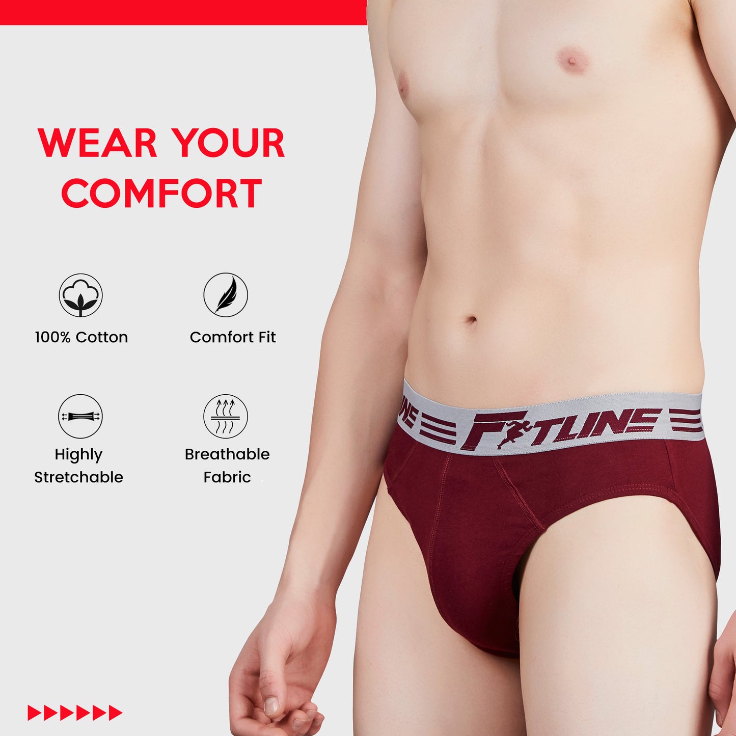 Shera Men's Regular Fit Briefs – Lightweight Airflow with FitCraft Technology