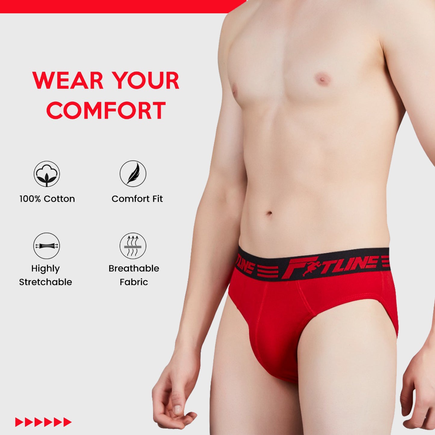 Shera Men's Regular Fit Briefs – Lightweight Airflow with FitCraft Technology