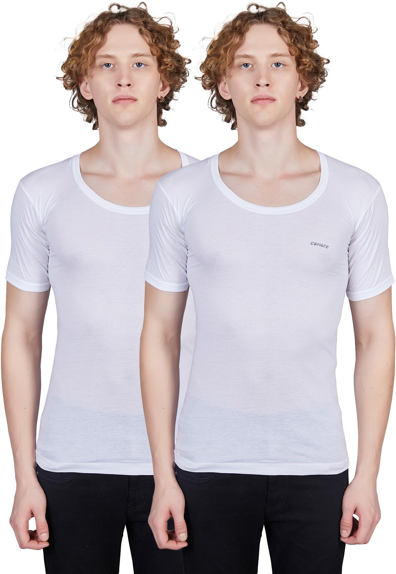 Men's Cotton Half Sleeve Vest - Airflow Fabric, Lightweight and Comfortable