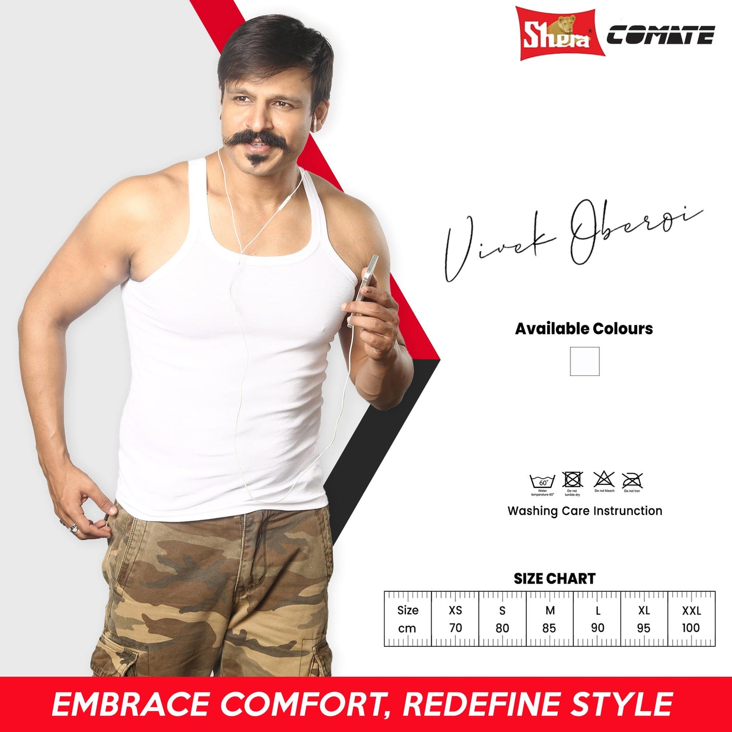 Men's Cotton Half Sleeve Vest - Airflow Fabric, Lightweight and Comfortable