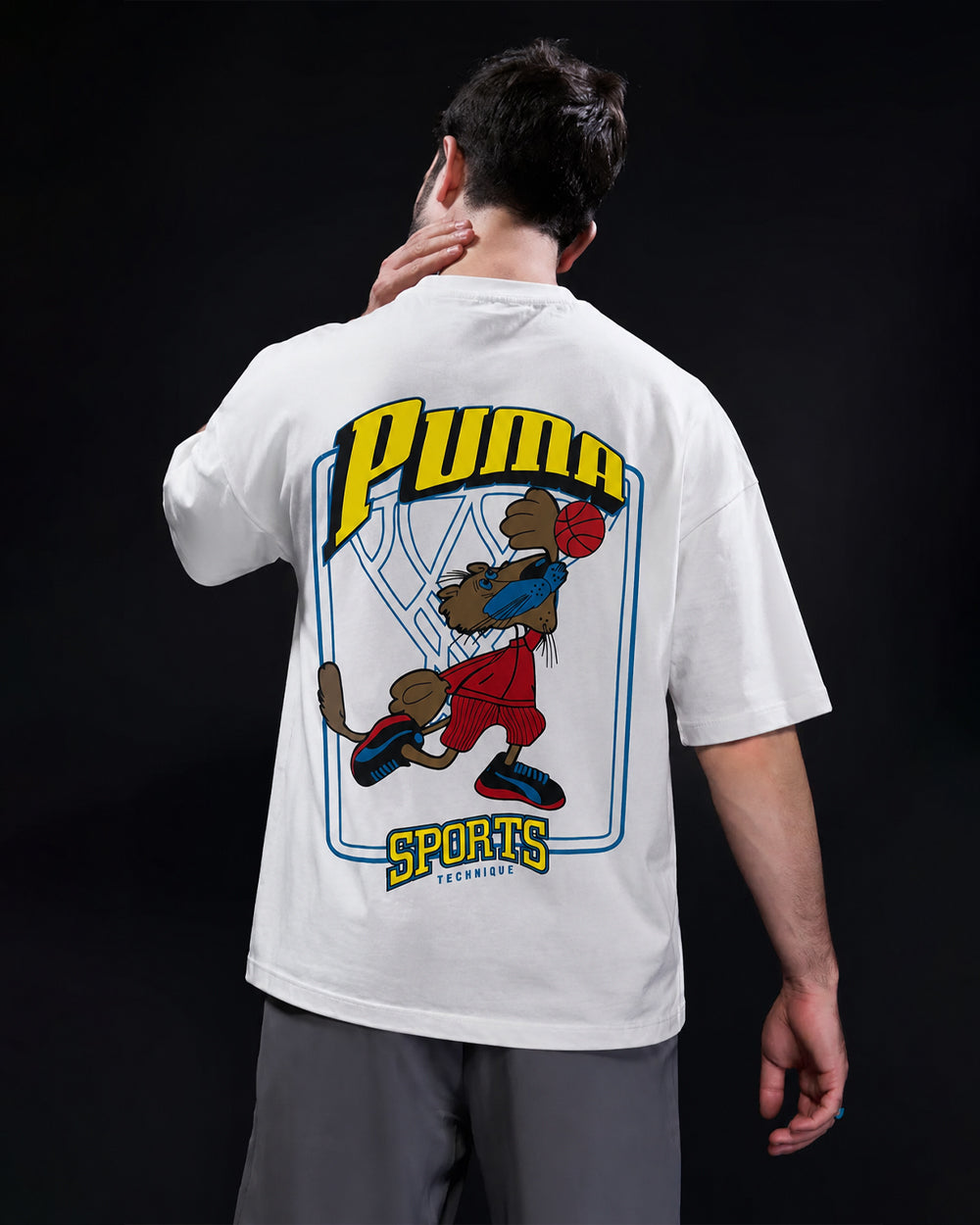 Men's "SPORTS" Oversized T-Shirt – White