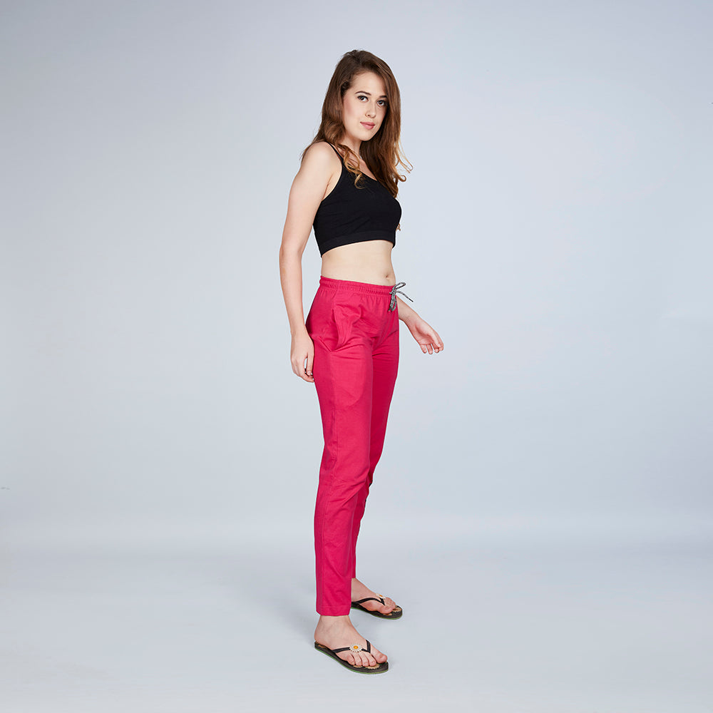 Era Women's Red Track Pants With Typography