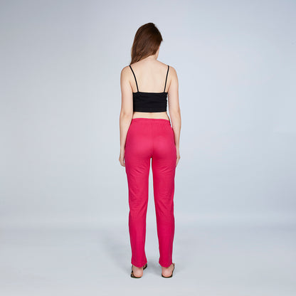 Era Women's Red Track Pants With Typography