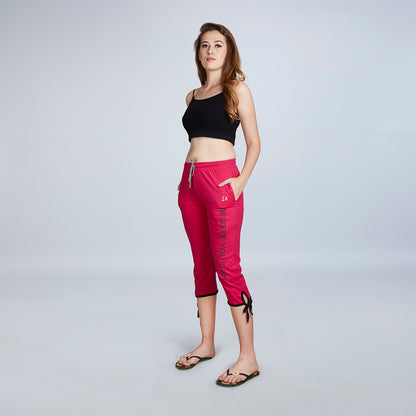 Era Women's Red Capri With Typography