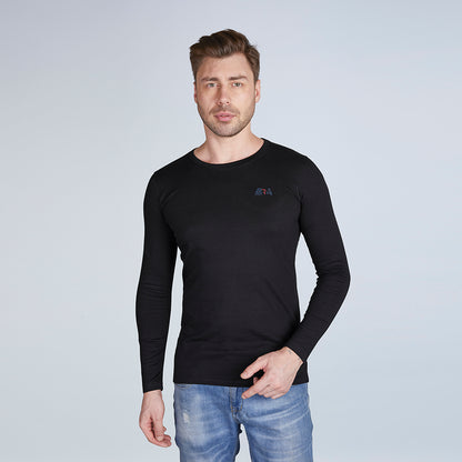 ERA Solid Men's Full Sleeve Round Neck T-Shirt