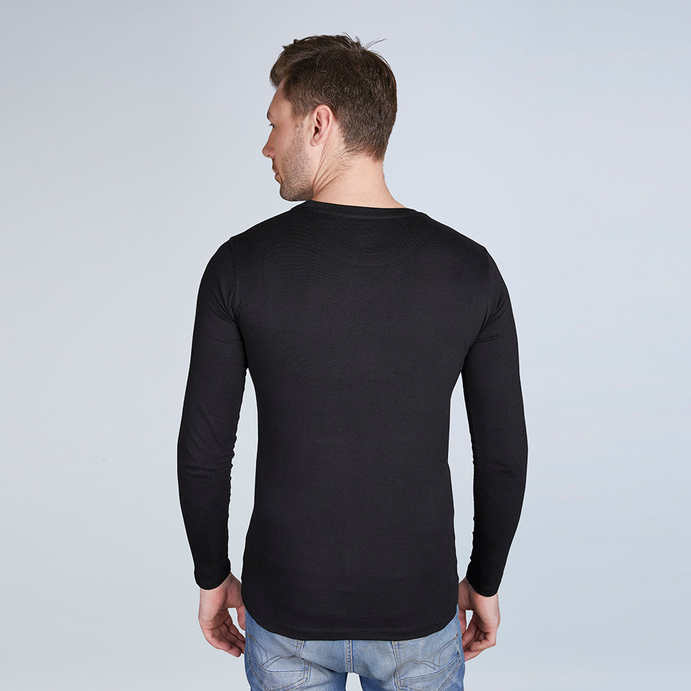 ERA Solid Men's Full Sleeve Round Neck T-Shirt