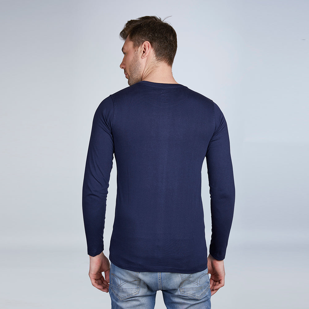 ERA Solid Men's Full Sleeve Round Neck T-Shirt