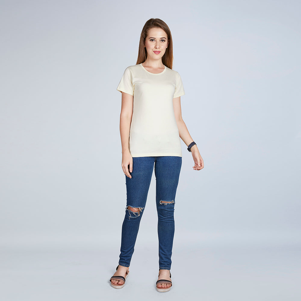 Women's Full Sleeve Round Neck Plain T-Shirt