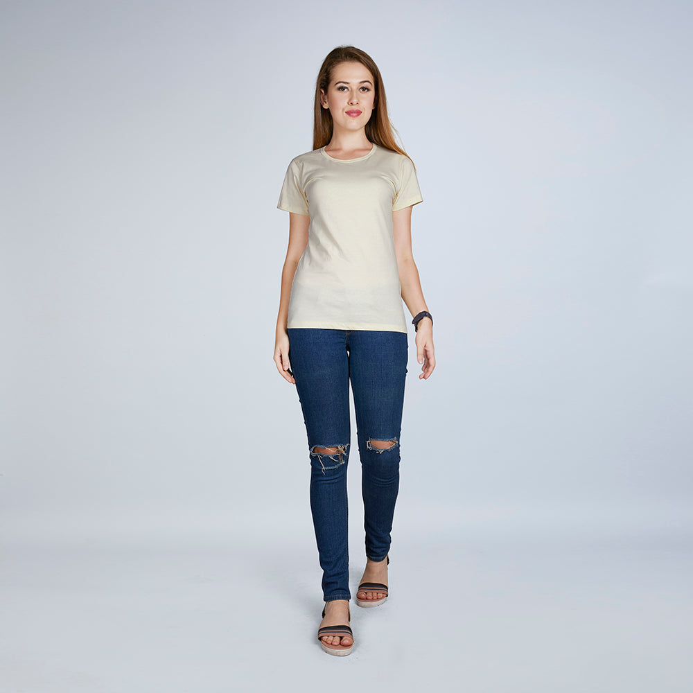 Women's Full Sleeve Round Neck Plain T-Shirt