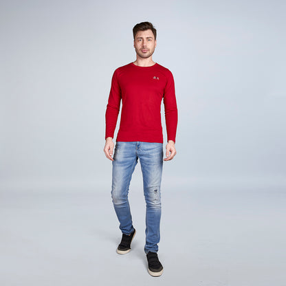 ERA Solid Men's Full Sleeve Round Neck T-Shirt