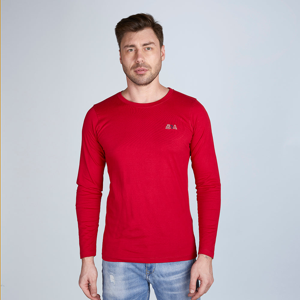 ERA Solid Men's Full Sleeve Round Neck T-Shirt