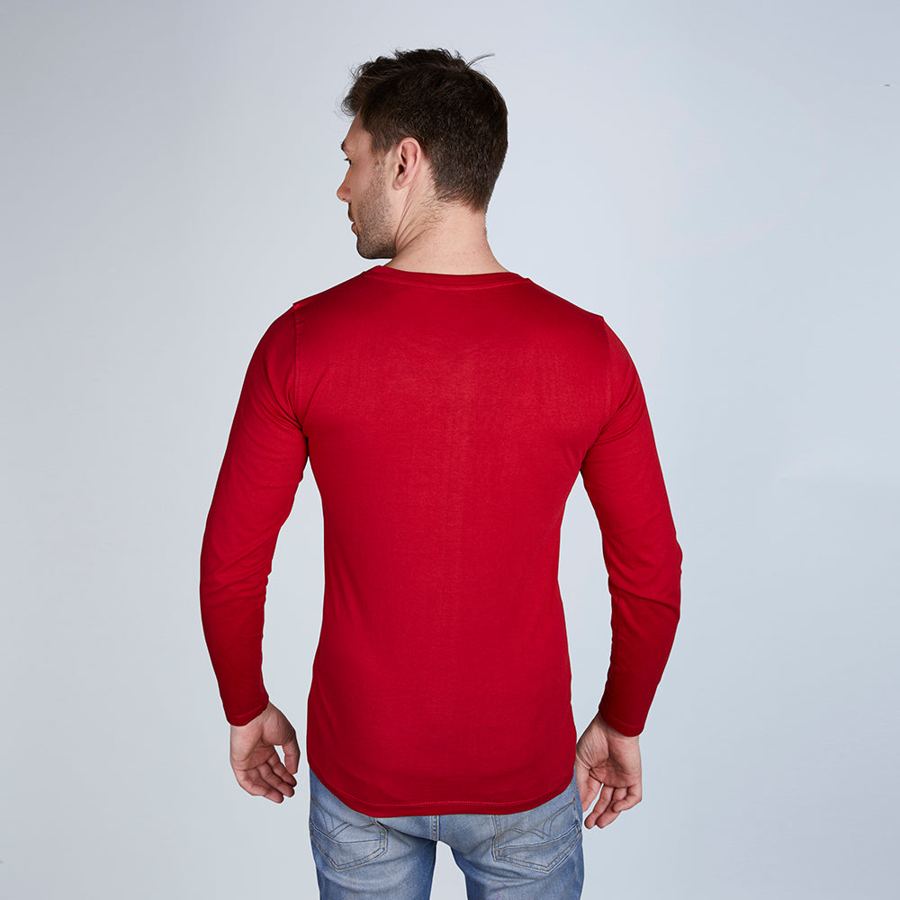 ERA Solid Men's Full Sleeve Round Neck T-Shirt