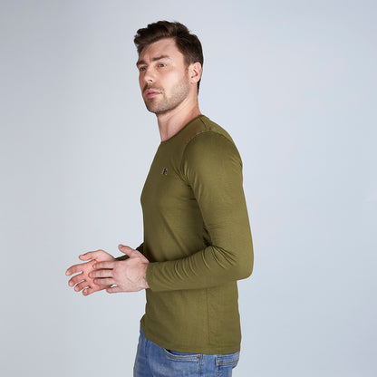 ERA Solid Men's Full Sleeve Round Neck T-Shirt