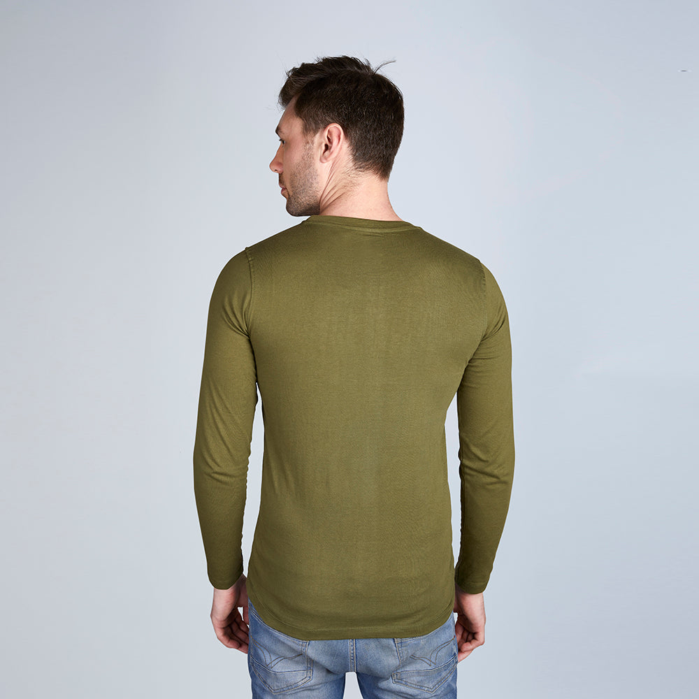 ERA Solid Men's Full Sleeve Round Neck T-Shirt