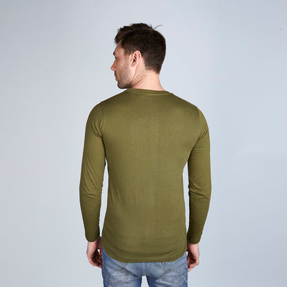 ERA Solid Men's Full Sleeve Round Neck T-Shirt