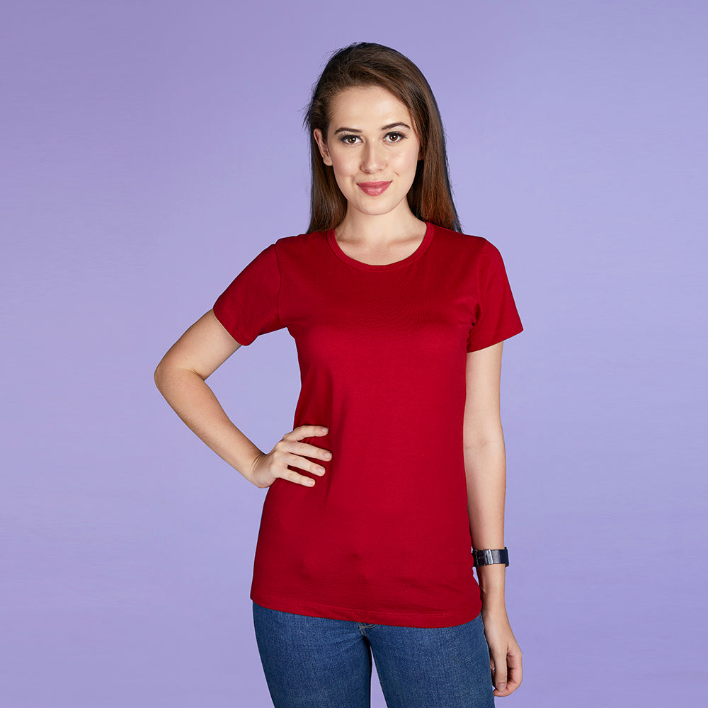 Women's Full Sleeve Round Neck Plain T-Shirt