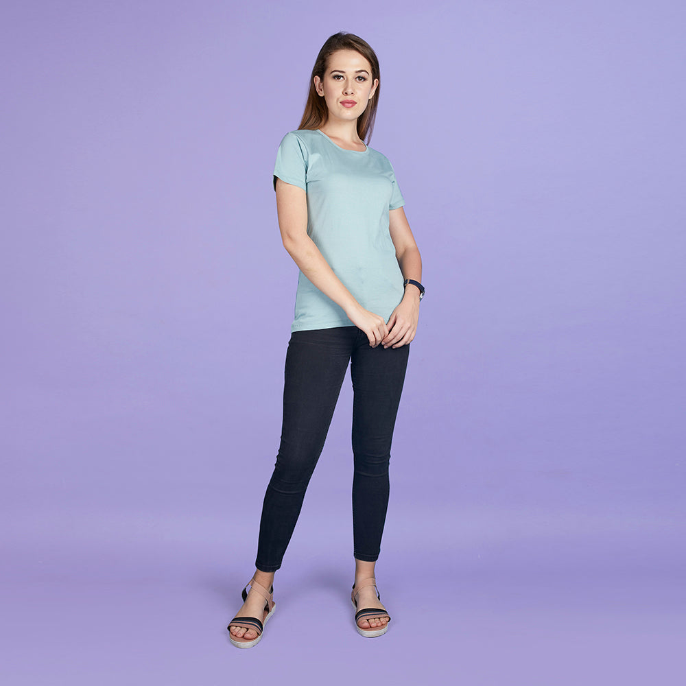 Women's Full Sleeve Round Neck Plain T-Shirt