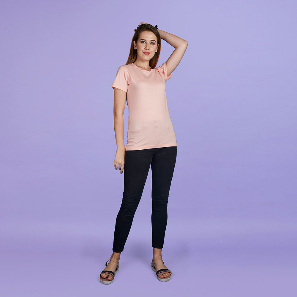 Women's Full Sleeve Round Neck Plain T-Shirt