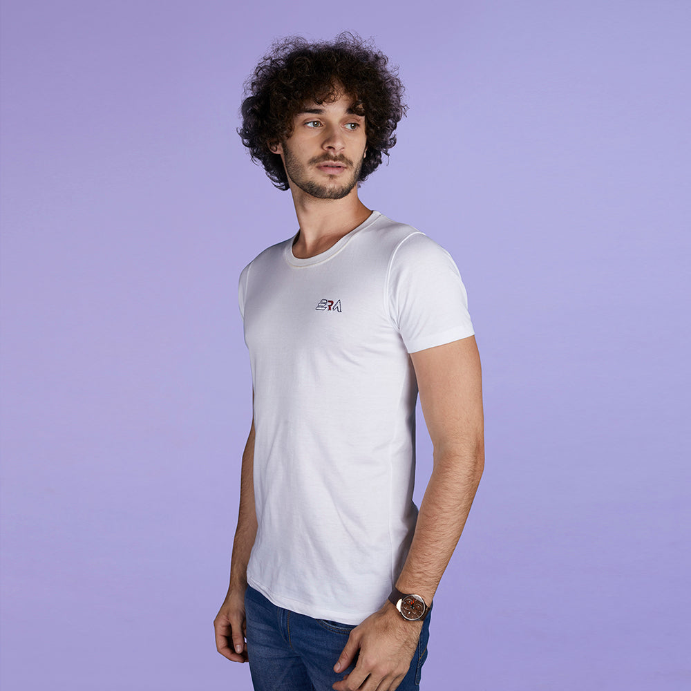 Men's Half Sleeve Solid Round Neck T-Shirt