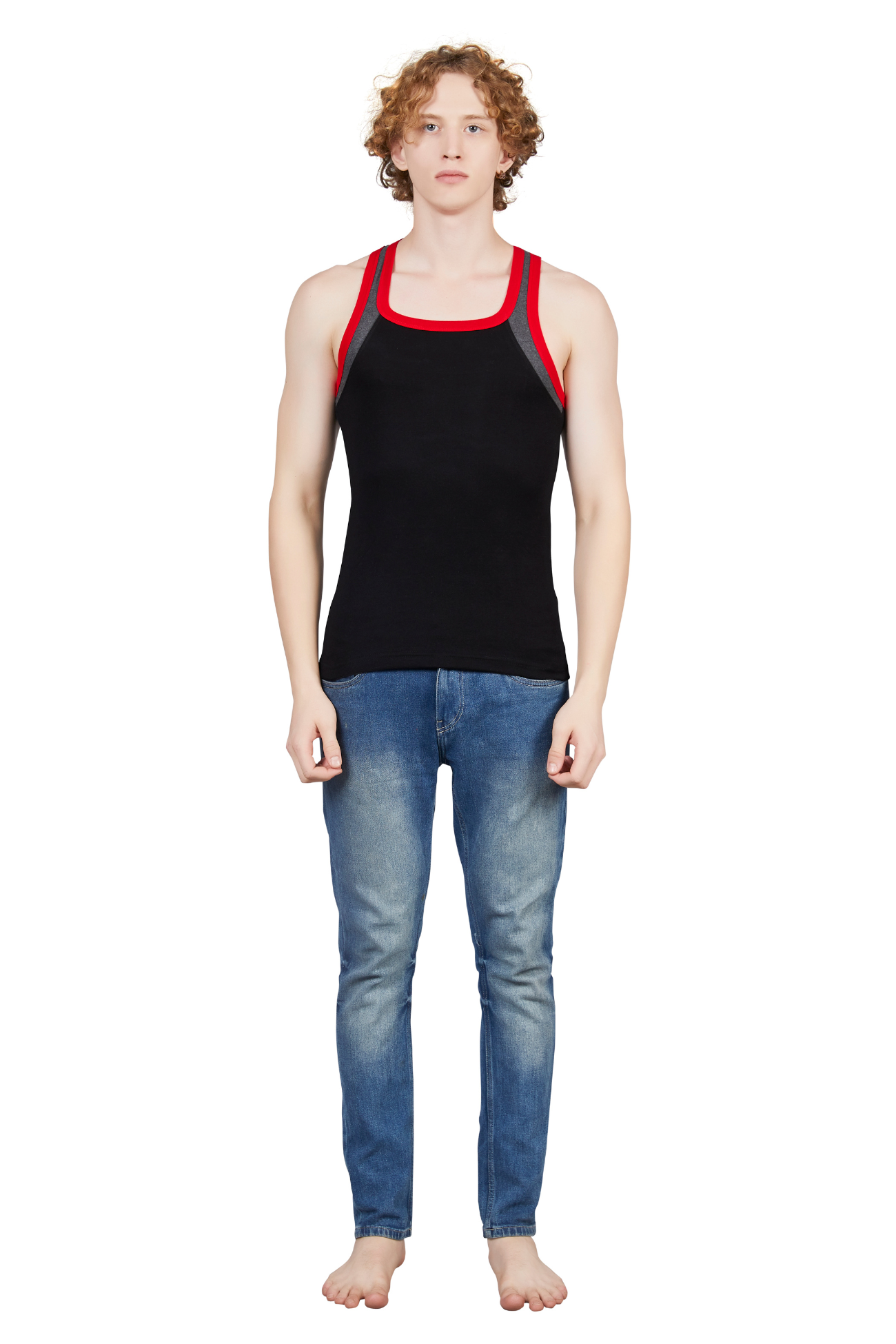 Shera Fitline Pure Cotton Gym wear Vest - Combo Pack