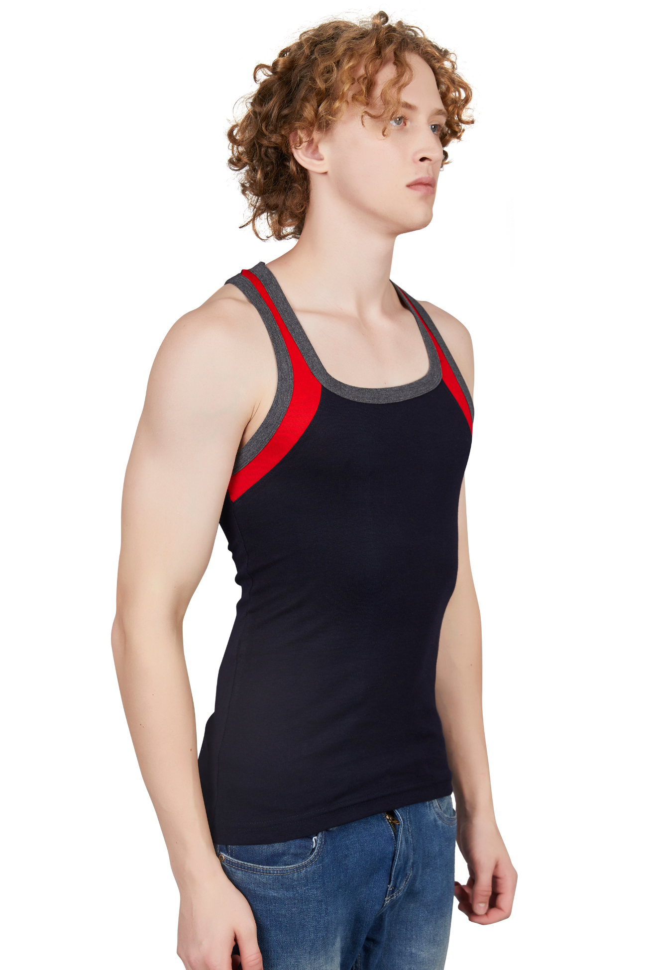 Shera Fitline Pure Cotton Gym wear Vest - Combo Pack