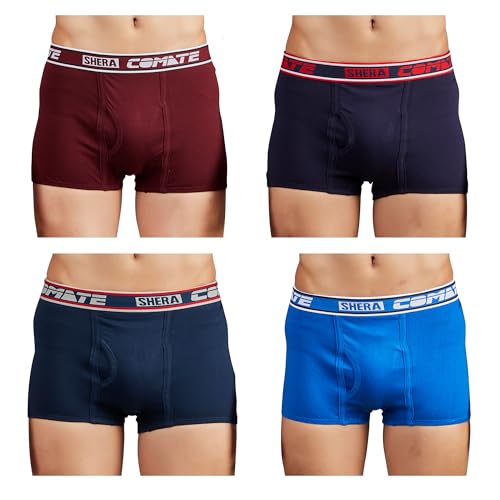 Shera Comate Pure Cotton Super Soft & Breathable Solid Mini Trunks - Combo