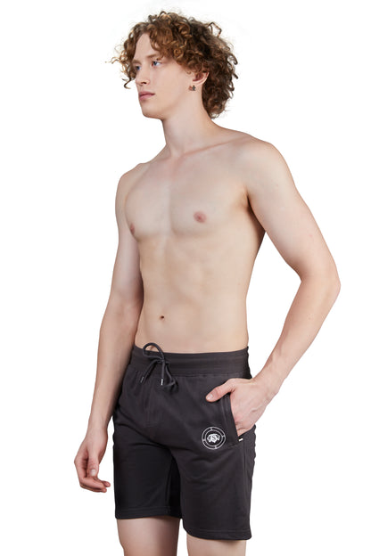 Enjoy Men's Cotton Shorts with Back Pocket (Dark Grey)