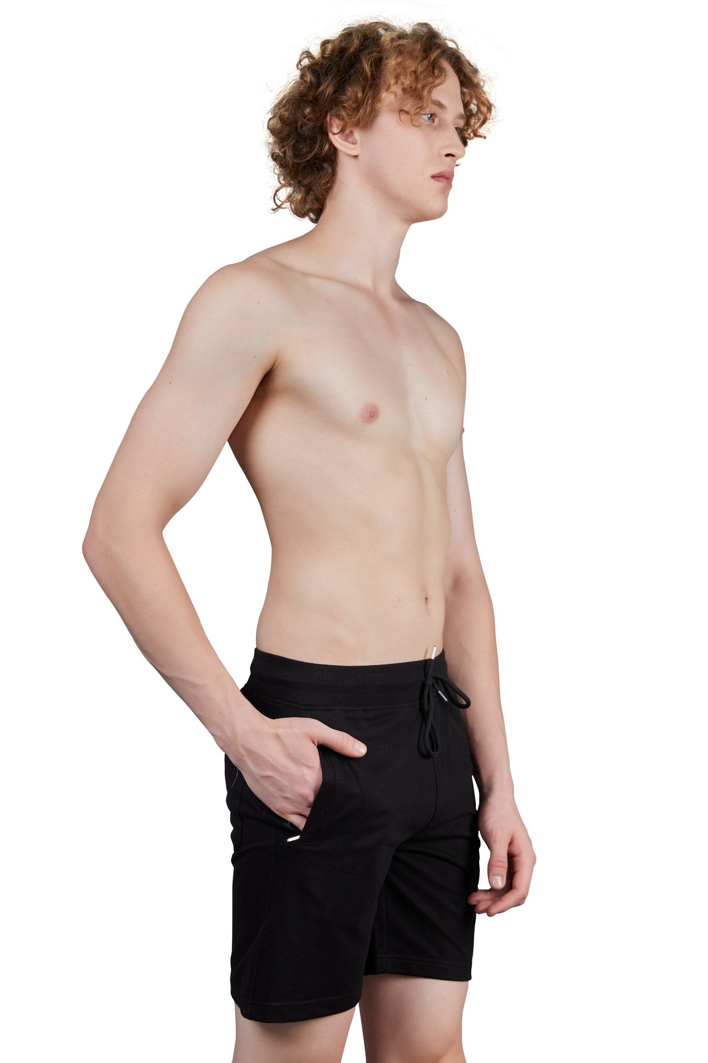 Enjoy Men's Cotton Shorts with Back Pocket (Black)